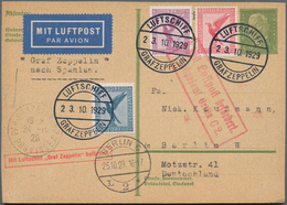 Flugpost Europa: 1926/1938, 9 Flugpostbelege Und 2 X Zeppelinpost, Ansehen, Auszug Siehe Foto. - Altri - Europa