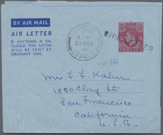 Schiffspost Alle Welt: 1950/1973, Collection Of 80 Used Air Letters (KGVI-QEII), All With Different - Otros & Sin Clasificación