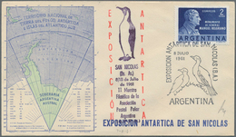 Thematik: Antarktis / Antarctic: 1948/1987, Collection Of Apprx. 200 Covers Bearing Argentinian Fank - Altri & Non Classificati