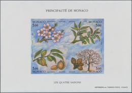 Thematik: Bäume / Trees: 1993, MONACO: The Four Seasons (almond Tree) In A Lot With 30 IMPERFORATE M - Bäume