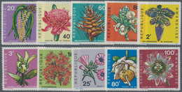 Thematik: Flora, Botanik / Flora, Botany, Bloom: 1968, RWANDA: Flowers Complete Set Of Ten From 20c. - Andere & Zonder Classificatie