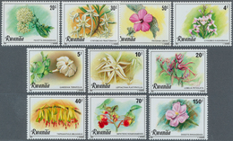 Thematik: Flora, Botanik / Flora, Botany, Bloom: 1981, RUANDA: Flowers Complete Set Of Ten From 20c. - Other & Unclassified