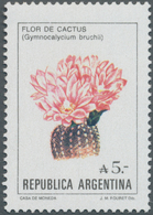 Thematik: Flora-Kakteen / Flora-cactus: 1987, ARGENTINA: Flower Definitive 5a. ‚Gymnocalycium Bruchi - Sukkulenten