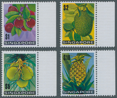 Thematik: Flora-Obst + Früchte / Flora-fruits: 1973, Fruits Defintives Set Of Four $1 To $10 (mangos - Frutta