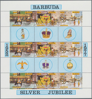 Thematik: Königtum, Adel / Royalty, Nobility: 1977, BARBUDA: Silver Jubilee Of QEII 1952-1977 Comple - Royalties, Royals