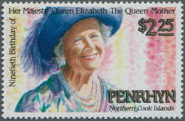 Thematik: Königtum, Adel / Royalty, Nobility: 1990, PENRHYN: 90th Birthday Of Queen Mum $2.25 In A L - Koniklijke Families