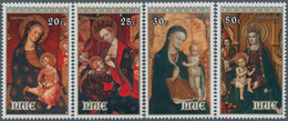 Thematik: Malerei, Maler / Painting, Painters: 1979, NIUE: Christmas Complete Set Of Four With Paint - Andere & Zonder Classificatie