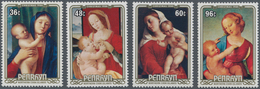 Thematik: Malerei, Maler / Painting, Painters: 1984, PENRHYN: Christmas Complete Set Of Four With Di - Other & Unclassified