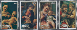 Thematik: Malerei, Maler / Painting, Painters: 1985, NIUE: Christmas Complete Set Of Four With Diffe - Other & Unclassified