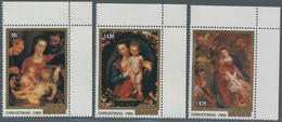 Thematik: Malerei, Maler / Painting, Painters: 1986, COOK ISLANDS: Christmas Complete Set Of Three W - Other & Unclassified