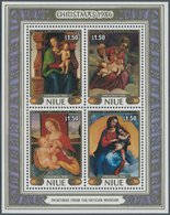 Thematik: Malerei, Maler / Painting, Painters: 1986, NIUE: Christmas Miniature Sheet With Four Diffe - Andere & Zonder Classificatie