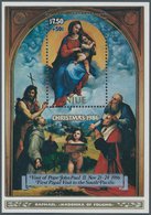 Thematik: Malerei, Maler / Painting, Painters: 1986, NIUE: Christmas Miniature Sheet With Painting ‚ - Altri & Non Classificati