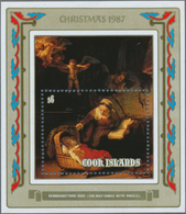 Thematik: Malerei, Maler / Painting, Painters: 1987, COOK ISLANDS: Christmas Miniature Sheet With Re - Sonstige & Ohne Zuordnung