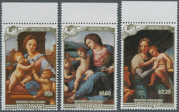 Thematik: Malerei, Maler / Painting, Painters: 1987, PENRHYN: Christmas Complete Set Of Three With D - Sonstige & Ohne Zuordnung