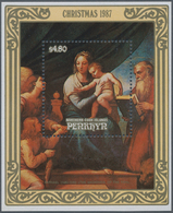 Thematik: Malerei, Maler / Painting, Painters: 1987, PENRHYN: Christmas Miniature Sheet With Paintin - Sonstige & Ohne Zuordnung