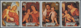 Thematik: Malerei, Maler / Painting, Painters: 1988, PENRHYN: Christmas Complete Set Of Four With Ti - Sonstige & Ohne Zuordnung