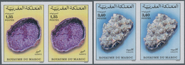 Thematik: Mineralien / Minerals: 1992, MOROCCO: Minerals Set Of Two 1.35dh. Quartz And 3.40dh. Calci - Minerals
