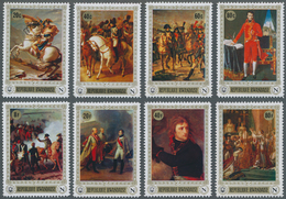 Thematik: Napoleon: 1969, RWANDA: 200th Birthday Of Napoleon I. French Paintings Complete Set Of Eig - Napoleone