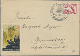 Thematik: Olympische Spiele / Olympic Games: 1936, Ca. 39 Briefe, Ganzsachen Gebraucht Und Ungebrauc - Other & Unclassified