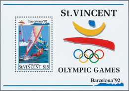 Thematik: Olympische Spiele / Olympic Games: 1992, ST. VINCENT: Summer Olympics Barcelona Miniature - Altri & Non Classificati