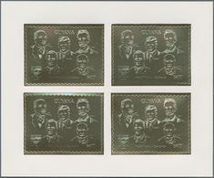 Thematik: Persönlichkeiten / Personalities: 1992, Guyana. Lot Containing 45 GOLD Miniature Sheets Of - Other & Unclassified