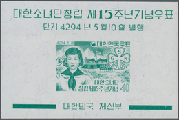 Thematik: Pfadfinder / Boy Scouts: 1961, KOREA-SOUTH: 15 Years Korean Girl Miniature Sheet Showing ‚ - Other & Unclassified
