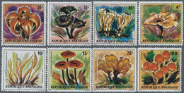 Thematik: Pilze / Mushrooms: 1980, RWANDA: Mushrooms Complete Set Of Eight From 20c. To 100fr. In A - Mushrooms