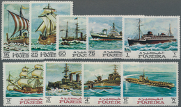 Thematik: Schiffe / Ships: 1968, FUJEIRA: Navigaton History Complete Set Of Nine Showing Different O - Ships