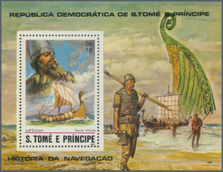 Thematik: Seefahrer, Entdecker / Sailors, Discoverers: 1982, SAO TOME E PRINCIPE: Navigators With He - Esploratori