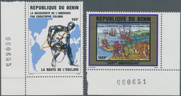 Thematik: Seefahrer, Entdecker / Sailors, Discoverers: 1992, BENIN: 500 Years Discovery Of America C - Erforscher