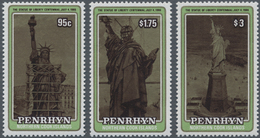 Thematik: Sehenswürdigkeiten-Freiheitsstatue / Sights- Statue Of Liberty: 1986, PENRHYN: 100 Years S - Andere & Zonder Classificatie