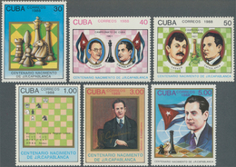 Thematik: Spiele-Schach / Games-chess: 1988, CUBA: 100th Birthday Of Chess Grandmaster José Raúl Cap - Chess