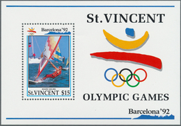 Thematik: Sport-Wassersport / Sport-water Sports: 1992, ST. VINCENT: Summer Olympics Barcelona Minia - Andere & Zonder Classificatie