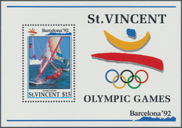 Thematik: Sport-Wassersport / Sport-water Sports: 1992, ST. VINCENT: Summer Olympics Barcelona Minia - Sonstige & Ohne Zuordnung