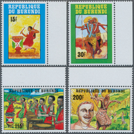 Thematik: Tanz / Dancing: 1992, BURUNDI: Traditional Dances Complete Set Of Four In A Lot With 375 S - Baile