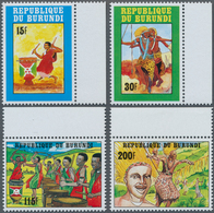 Thematik: Tanz / Dancing: 1992, BURUNDI: Traditional Dances Complete Set Of Four In A Lot With 375 S - Danse