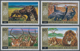 Thematik: Tiere, Fauna / Animals, Fauna: 1972, RWANDA: Akagera National Park Complete Set Of Ten Wit - Other & Unclassified