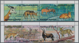 Thematik: Tiere, Fauna / Animals, Fauna: 1975, BURUNDI: African Animals (rhinoceros, Snake, Gazelle, - Other & Unclassified