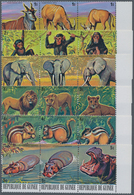 Thematik: Tiere, Fauna / Animals, Fauna: 1977, GUINEA: African Animals Complete Set Of 18 Normal Sta - Altri & Non Classificati