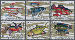 Thematik: Tiere-Fische / Animals-fishes: 1971, GUINEA: Fishes Complete Set Of Twelve In A Lot With 9 - Peces