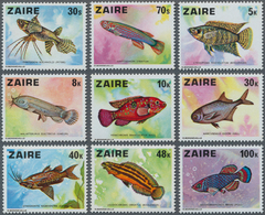 Thematik: Tiere-Fische / Animals-fishes: 1978, ZAIRE: Fishes Complete Set Of Nine Stamps In A Lot Wi - Fishes