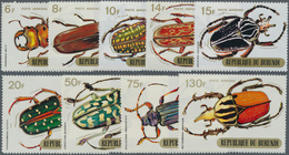 Thematik: Tiere-Insekten / Animals-insects: 1970, BURUNDI: Beetles Complete Airmail Set Of Nine In A - Andere & Zonder Classificatie