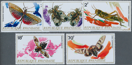 Thematik: Tiere-Insekten / Animals-insects: 1973, RWANDA: Insects Complete Set Of Ten With Different - Otros & Sin Clasificación