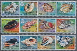 Thematik: Tiere-Meerestiere-Muscheln / Animals-sea Animals-shells: 1974, AITUTAKI: Sea-animal Defini - Schelpen