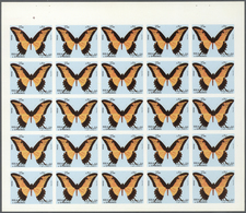 Thematik: Tiere-Schmetterlinge / Animals-butterflies: 1972. Sharjah. Progressive Proof (6 Phases) In - Schmetterlinge