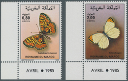 Thematik: Tiere-Schmetterlinge / Animals-butterflies: 1985, MOROCCO: Butterflies Set Of Two 0.80dh. - Schmetterlinge