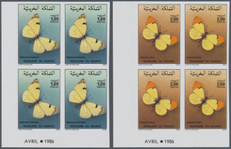 Thematik: Tiere-Schmetterlinge / Animals-butterflies: 1986, MOROCCO: Butterflies Set Of Two 1.00dh. - Butterflies