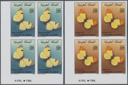 Thematik: Tiere-Schmetterlinge / Animals-butterflies: 1986, MOROCCO: Butterflies Set Of Two 1.00dh. - Vlinders