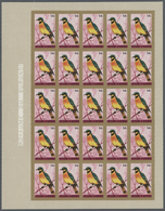 Thematik: Tiere-Vögel / Animals-birds: 1965 (June 10), Burundi. Lot Of 2 IMPERFORATED Sheets Of 25 S - Sonstige & Ohne Zuordnung