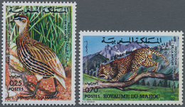 Thematik: Tiere-Vögel / Animals-birds: 1974, MOROCCO: Animals Set Of Two 0.25dh. Bird (‚Francolinus - Other & Unclassified